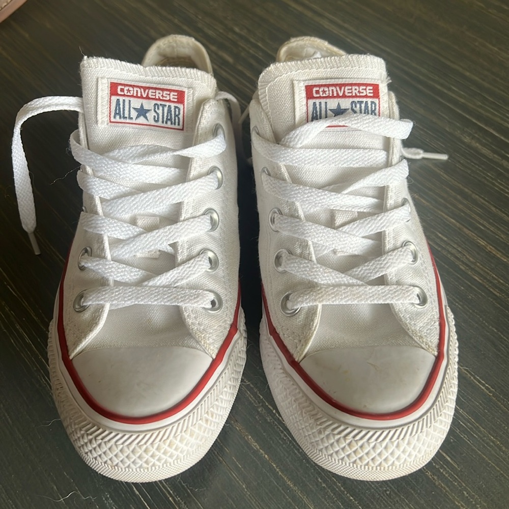 White Low Top Converse.